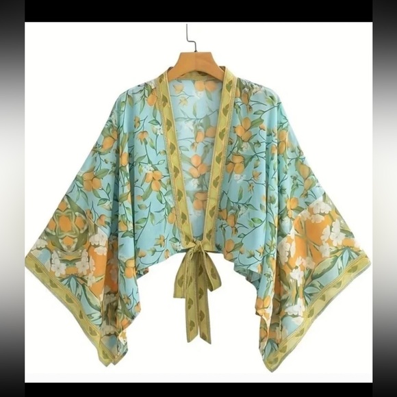 Anthropologie Pilcro Kimono Lemon - Picture 2 of 6
